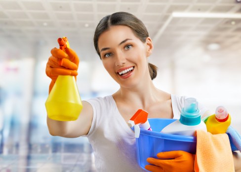 After builders cleaning in a renovated home