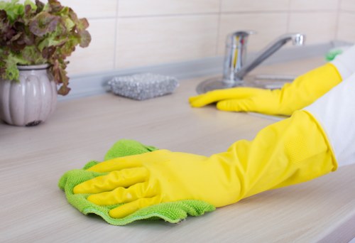 Eco-friendly communal area cleaning in a modern property