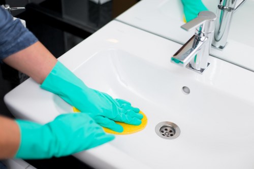 Sanitized conference room in a professional office