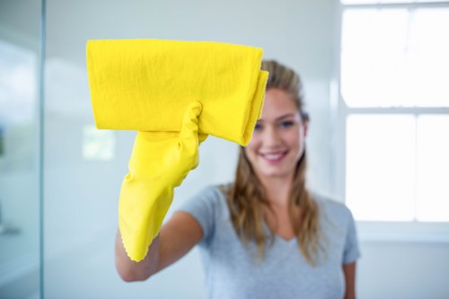 Cleaning a stairwell in a shared residential building