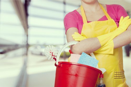 Commercial Harringay cleaning professionals maintaining a spotless workspace